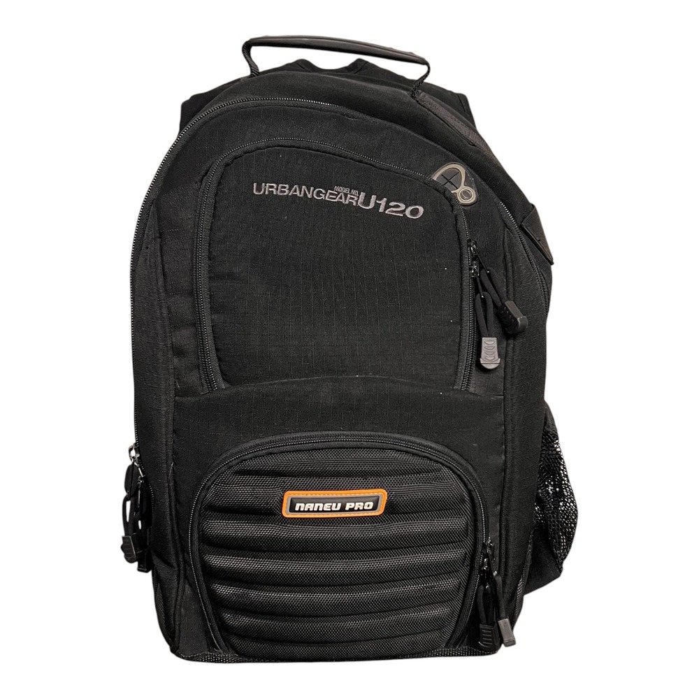 Naneu Pro UrbanGear U120 Camera Backpack Unisex Black Padded Tech Bag